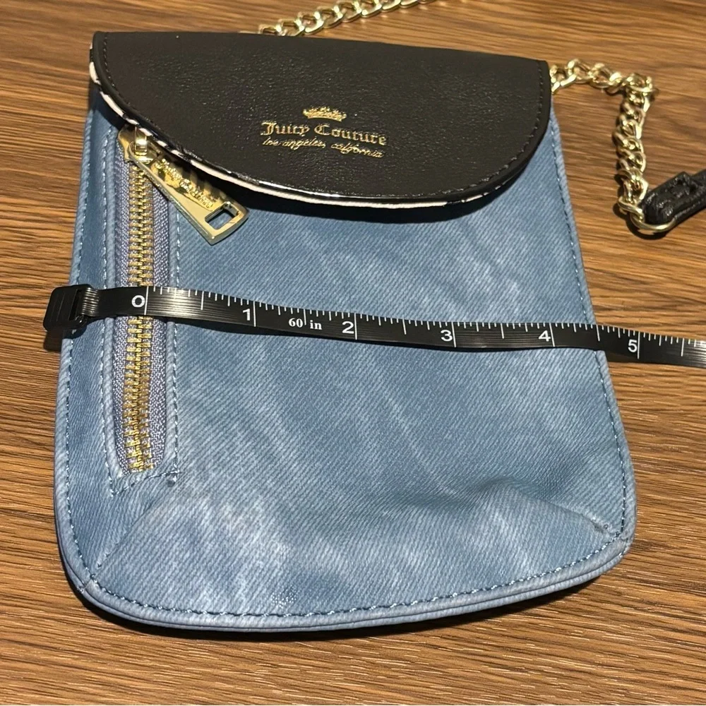 Juicy Couture Crossbody mini cellie Bag Black and Blue Chic Design
